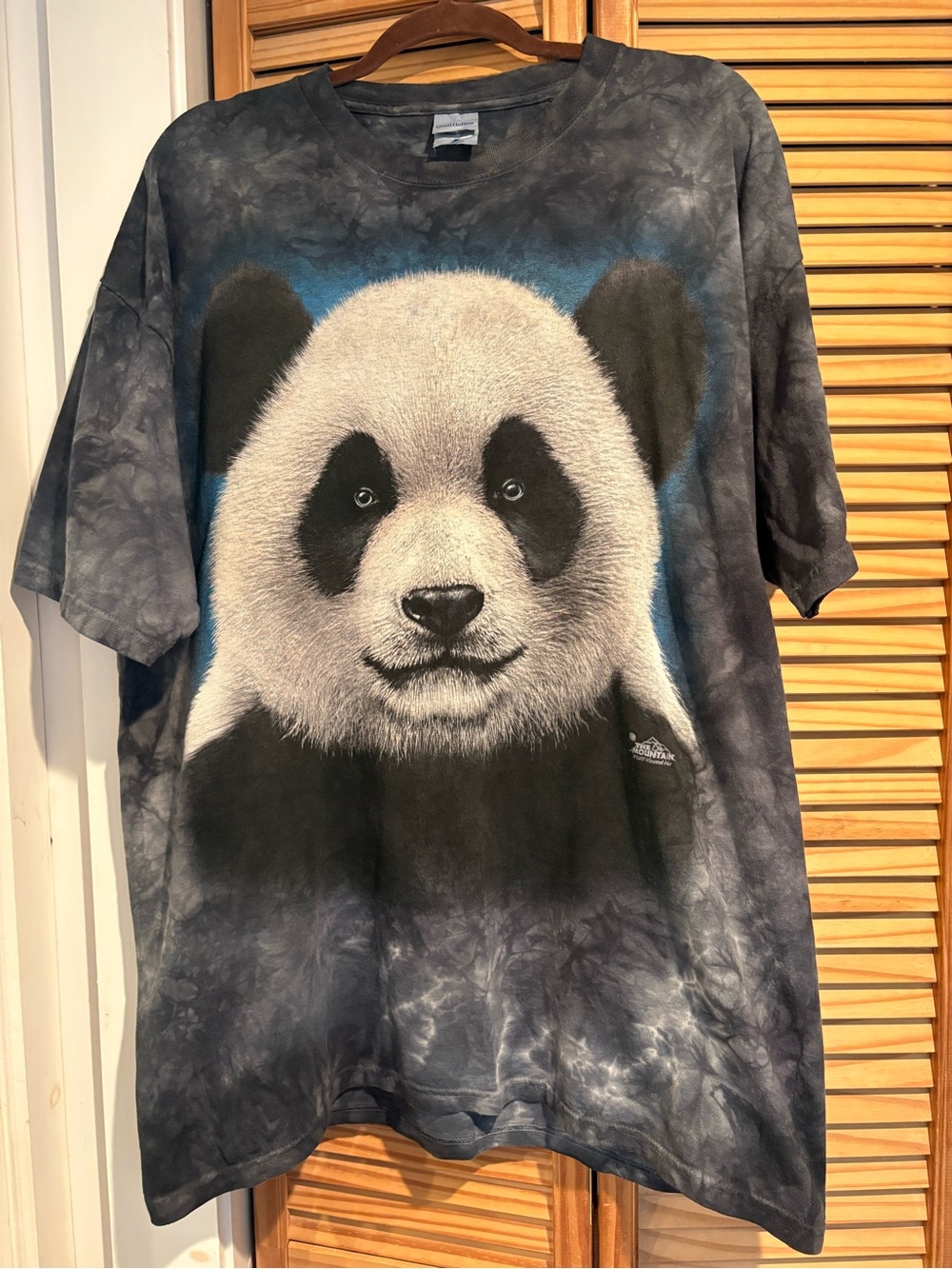 The Mountain Panda T Shirt Men 2XL Animal Graphic Tie Dye Blue Vintage 2011